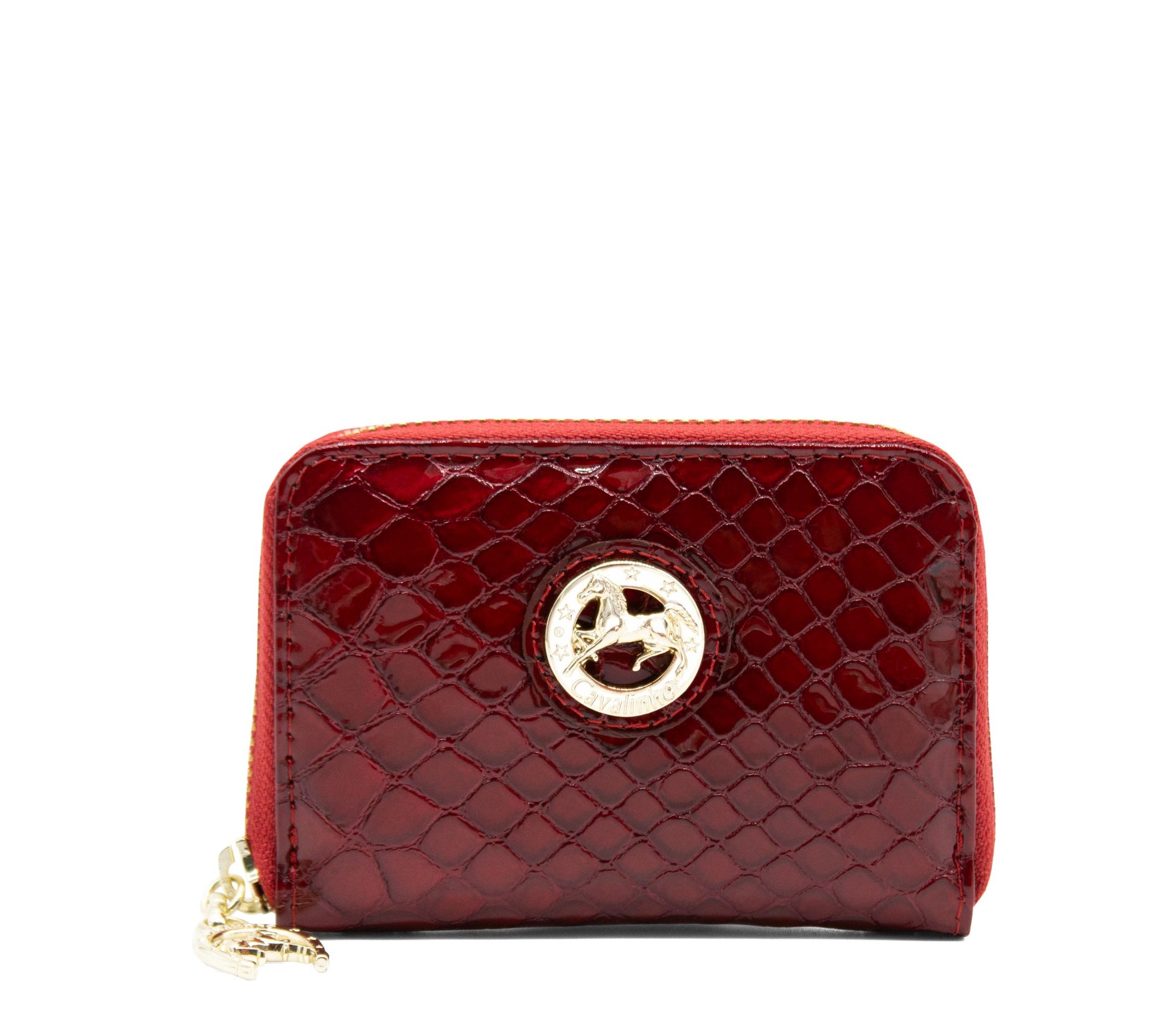 #color_ Red | Cavalinho Gallop Patent Leather Card Holder - Red - 28170274.04_1