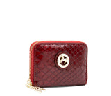 Cavalinho Gallop Patent Leather Card Holder Wallet for Women SKU 28170274.04 #color_Red