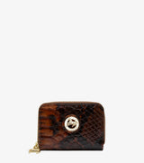 Cavalinho Gallop Patent Leather Card Holder Wallet for Women SKU 28170274.13 #color_SaddleBrown