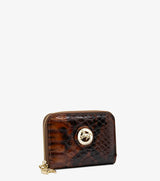 Cavalinho Gallop Patent Leather Card Holder Wallet for Women SKU 28170274.13 #color_SaddleBrown