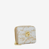 Cavalinho Gallop Pearl Patent Leather Card Holder Wallet for Women SKU 28170274.31 #color_Beige / White