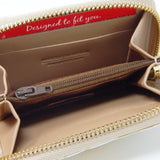 Cavalinho Gallop Pearl Patent Leather Card Holder Wallet for Women SKU 28170274.31 #color_Beige / White
