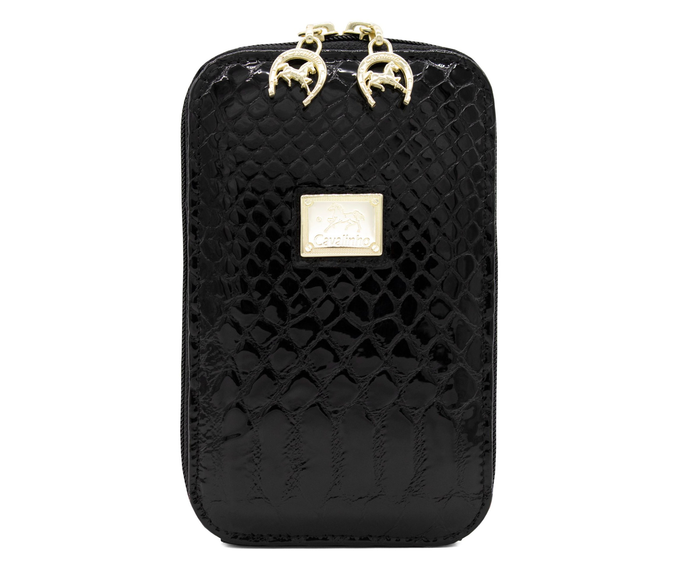 Cavalinho Gallop Patent Leather Phone Purse SKU 28170278.01 #color_black