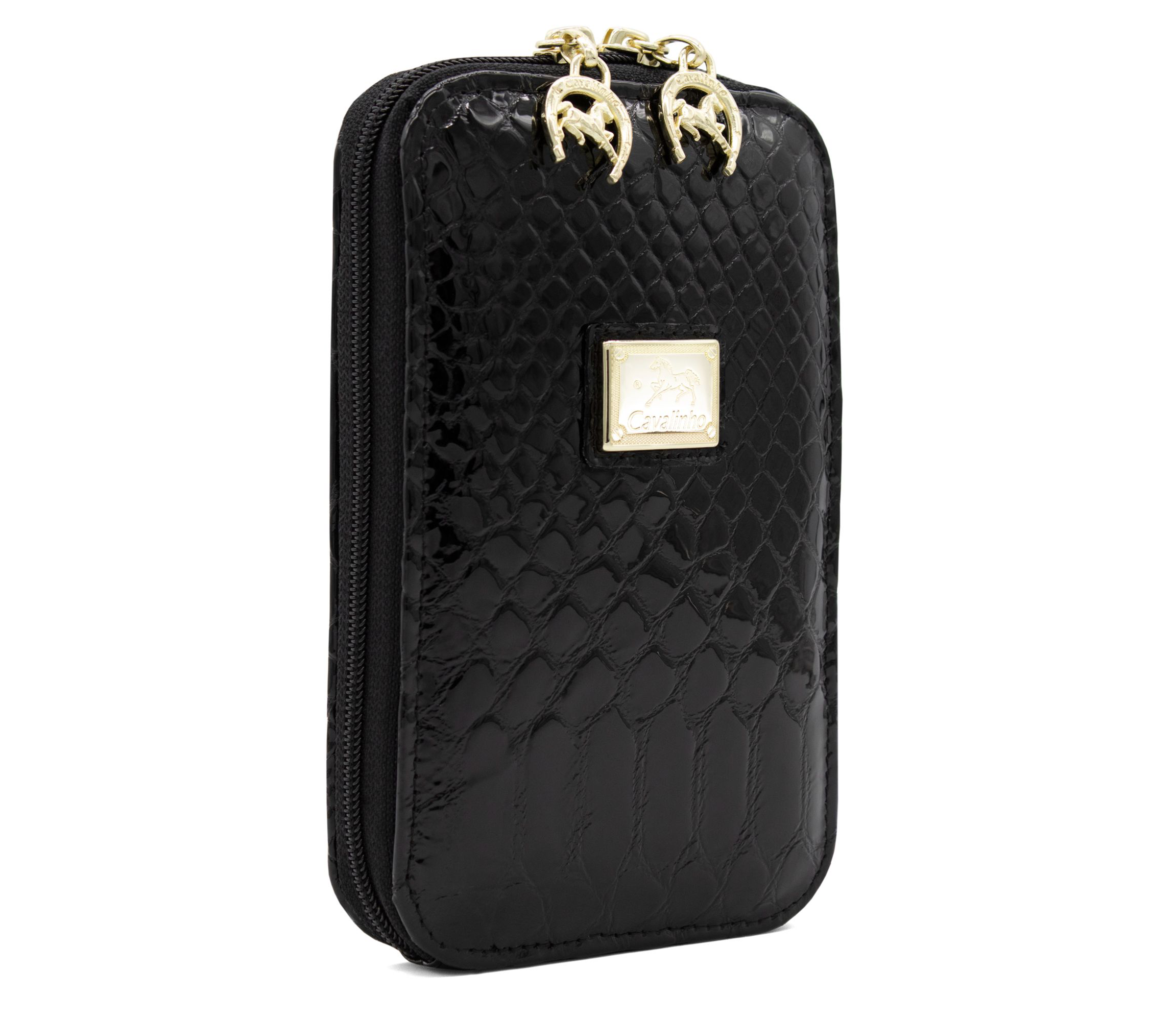 Cavalinho Gallop Patent Leather Phone Purse SKU 28170278.01 #color_black