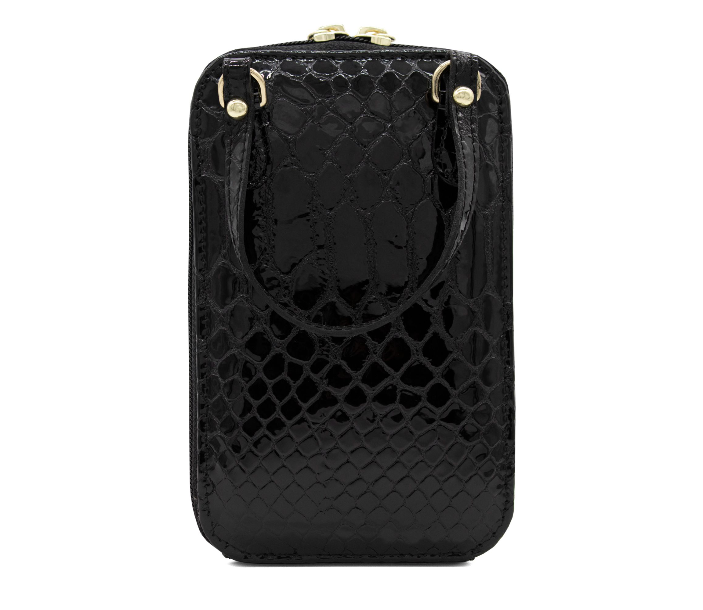 Cavalinho Gallop Patent Leather Phone Purse SKU 28170278.01 #color_Black