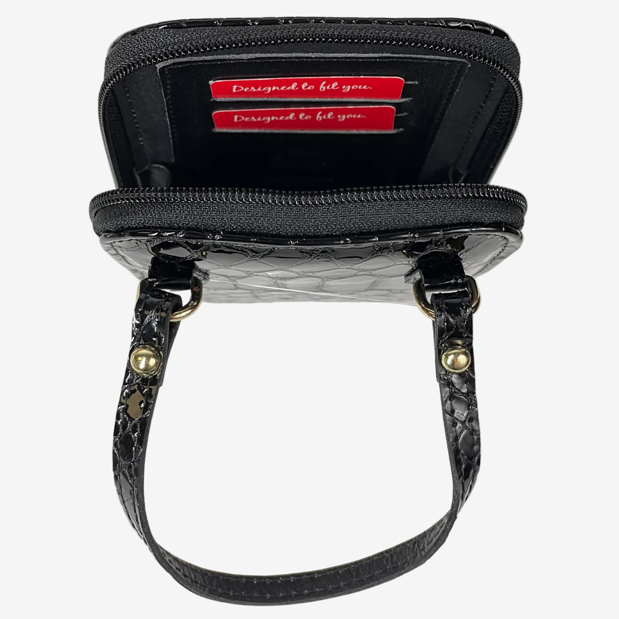 Cavalinho Gallop Patent Leather Phone Purse SKU 28170278.01 #color_SaddleBrown, Brown, Navy, Beige, black