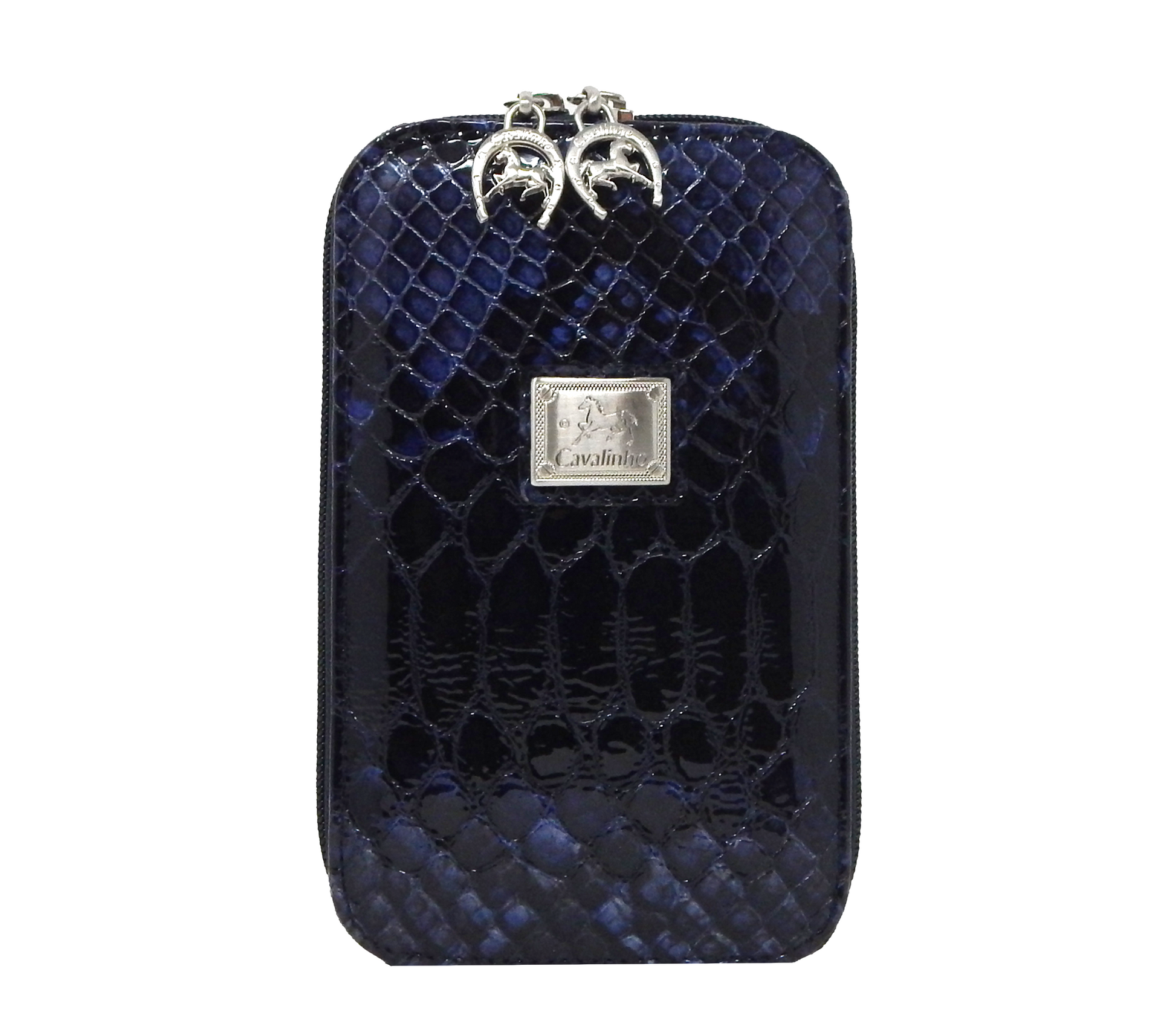 #color_ Navy | Cavalinho Gallop Patent Leather Phone Purse - Navy - 28170278.03_1