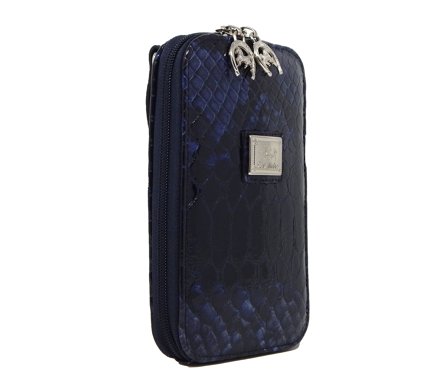 #color_ Navy | Cavalinho Gallop Patent Leather Phone Purse - Navy - 28170278.03_2
