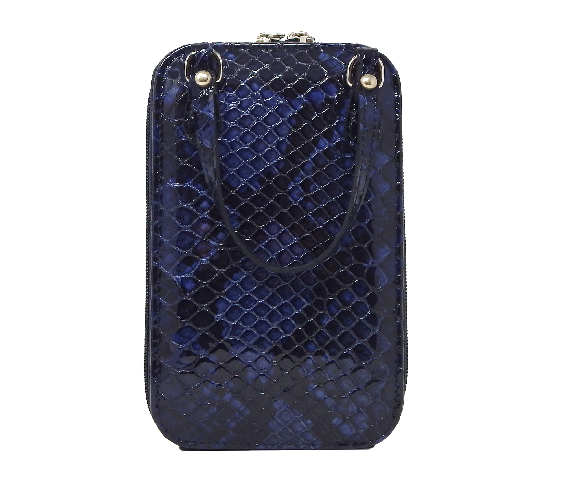 #color_ Navy | Cavalinho Gallop Patent Leather Phone Purse - Navy - 28170278.03_3