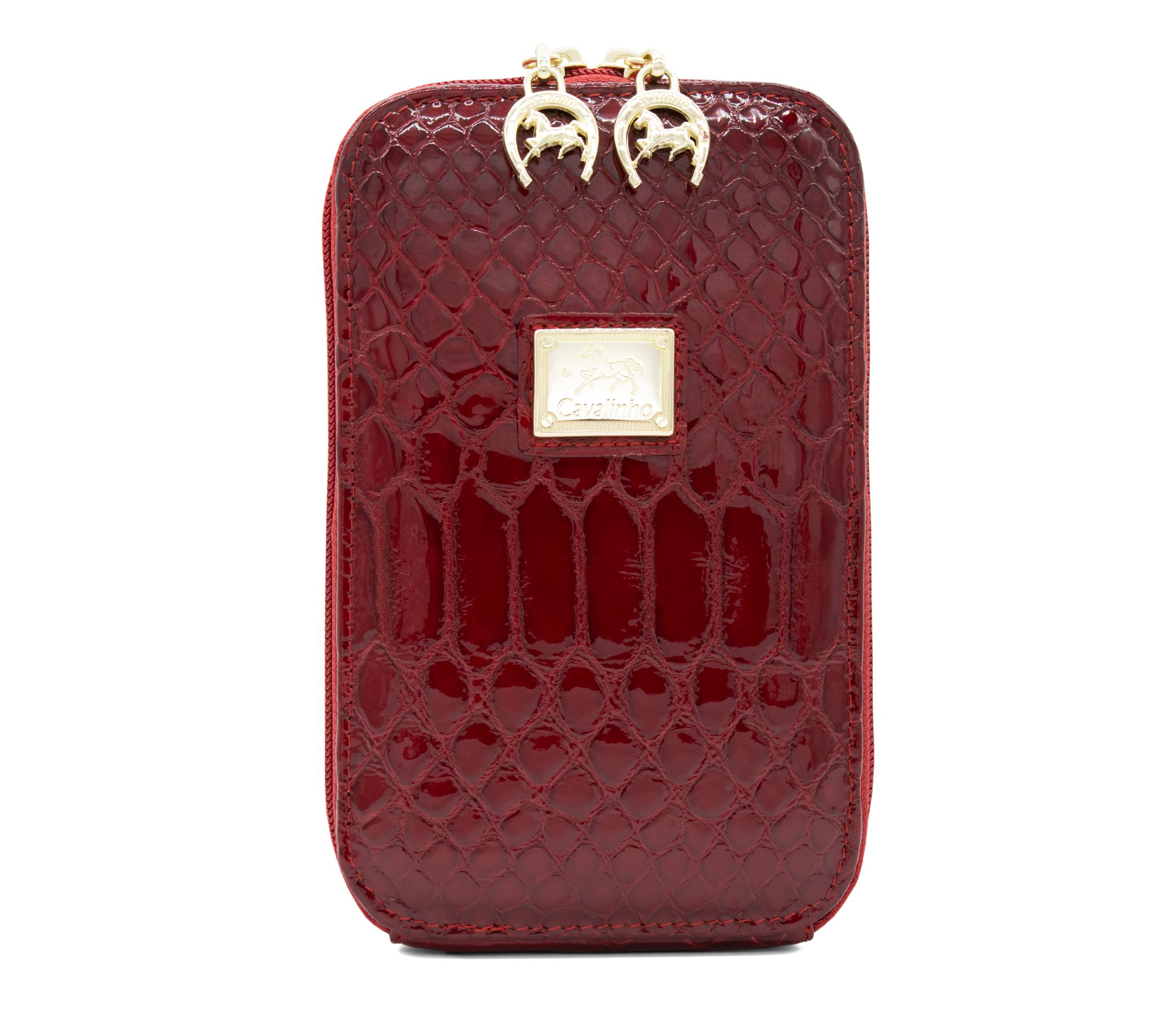 Cavalinho Gallop Patent Leather Phone Purse SKU 28170278.04 #color_red