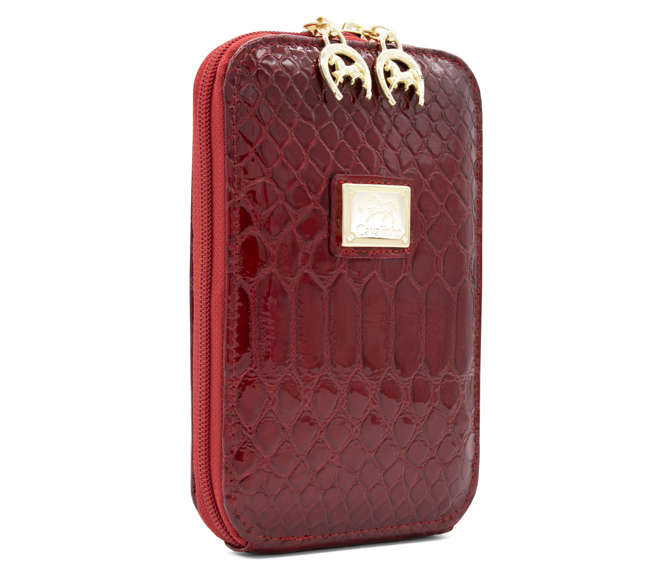 Cavalinho Gallop Patent Leather Phone Purse SKU 28170278.04 #color_red