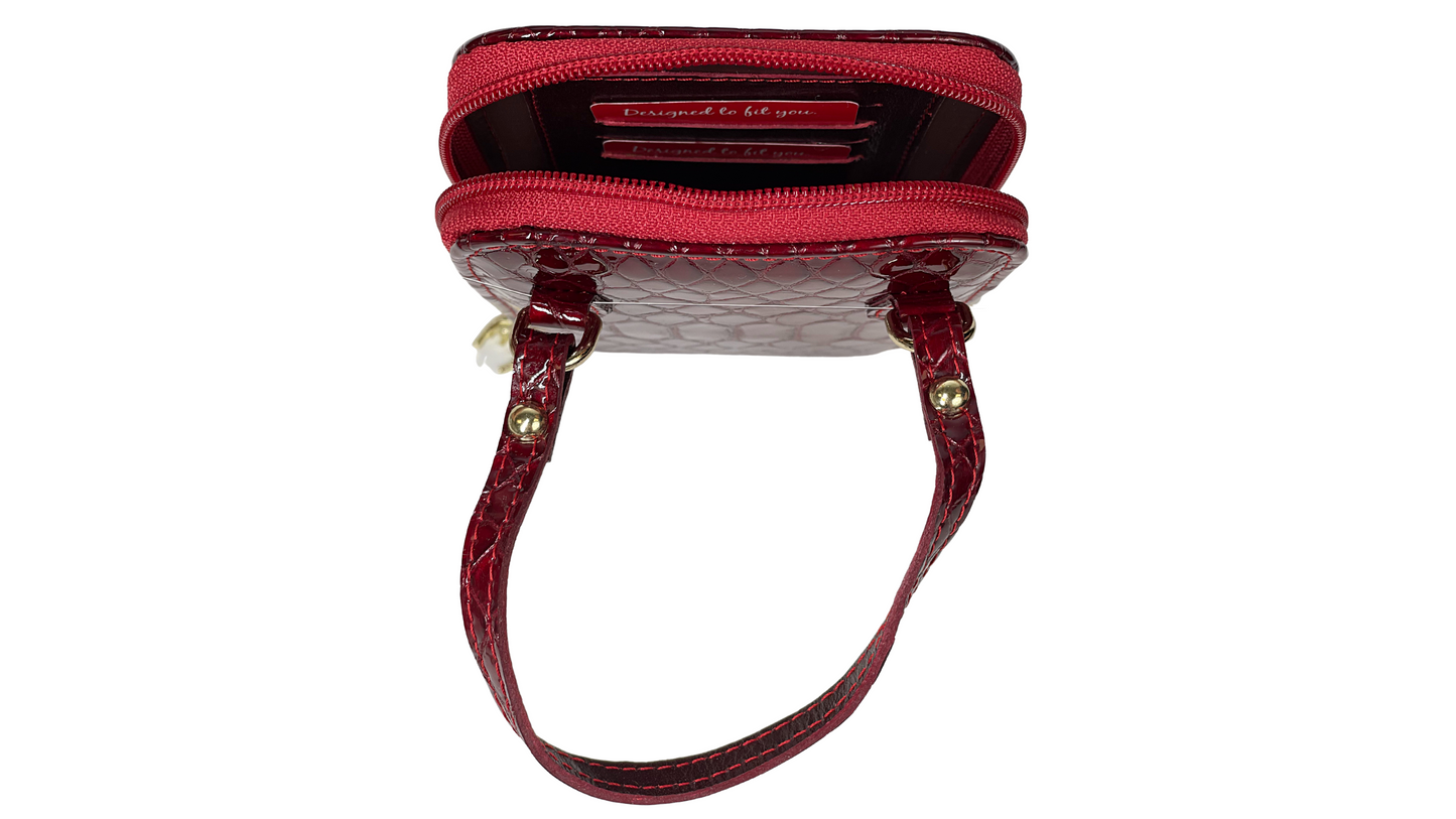 #color_ Red | Cavalinho Gallop Patent Leather Phone Purse - Red - 28170278.04_4