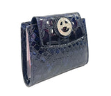 Cavalinho Gallop Patent Leather Card Holder Wallet for Women SKU 28170279.03 #color_Navy