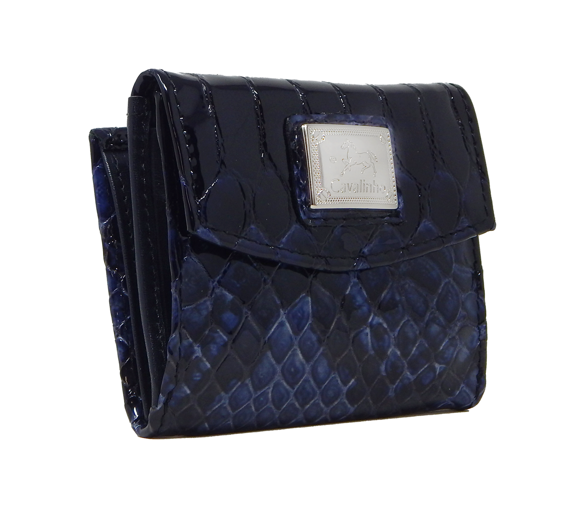 Cavalinho Galope Mini Patent Leather Wallet - Blue - 28170530.03_2
