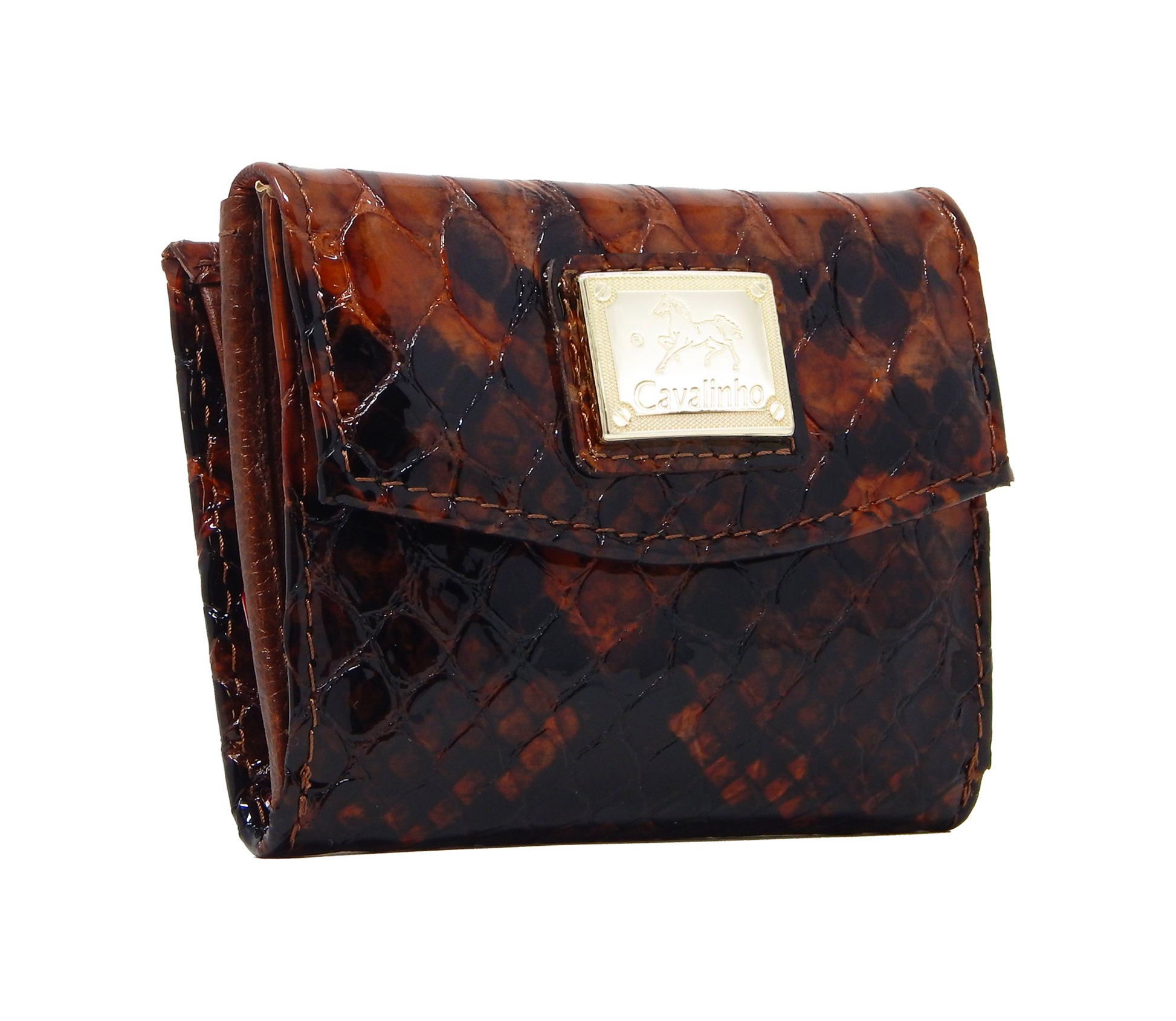 Cavalinho Galope Mini Patent Leather Wallet - Brown - 28170530.13_2
