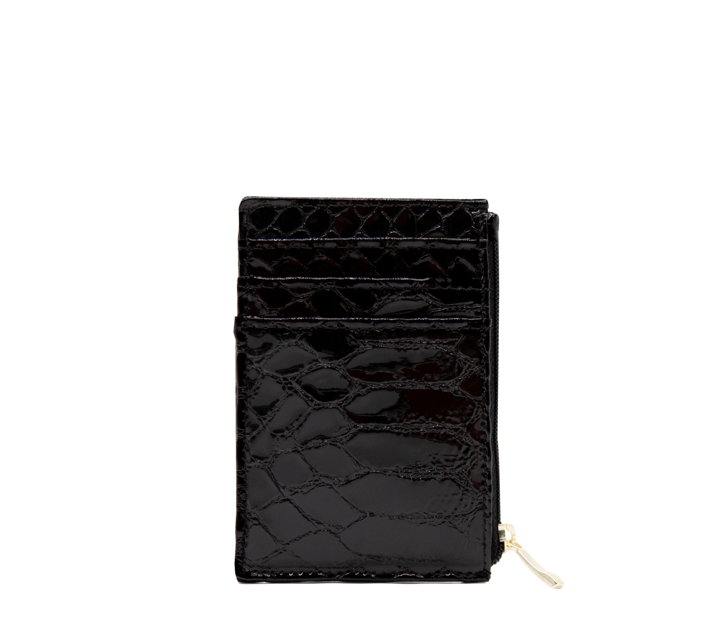 Cavalinho Gallop Patent Leather Card Holder Wallet for Women SKU 28170573.01 #color_Black