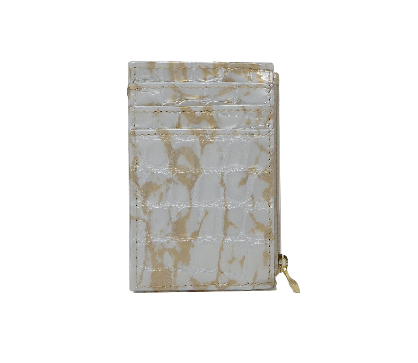#color_ Beige White | Cavalinho Gallop Leather Card Holder Slim Wallet - Beige White - 28170573.31_2