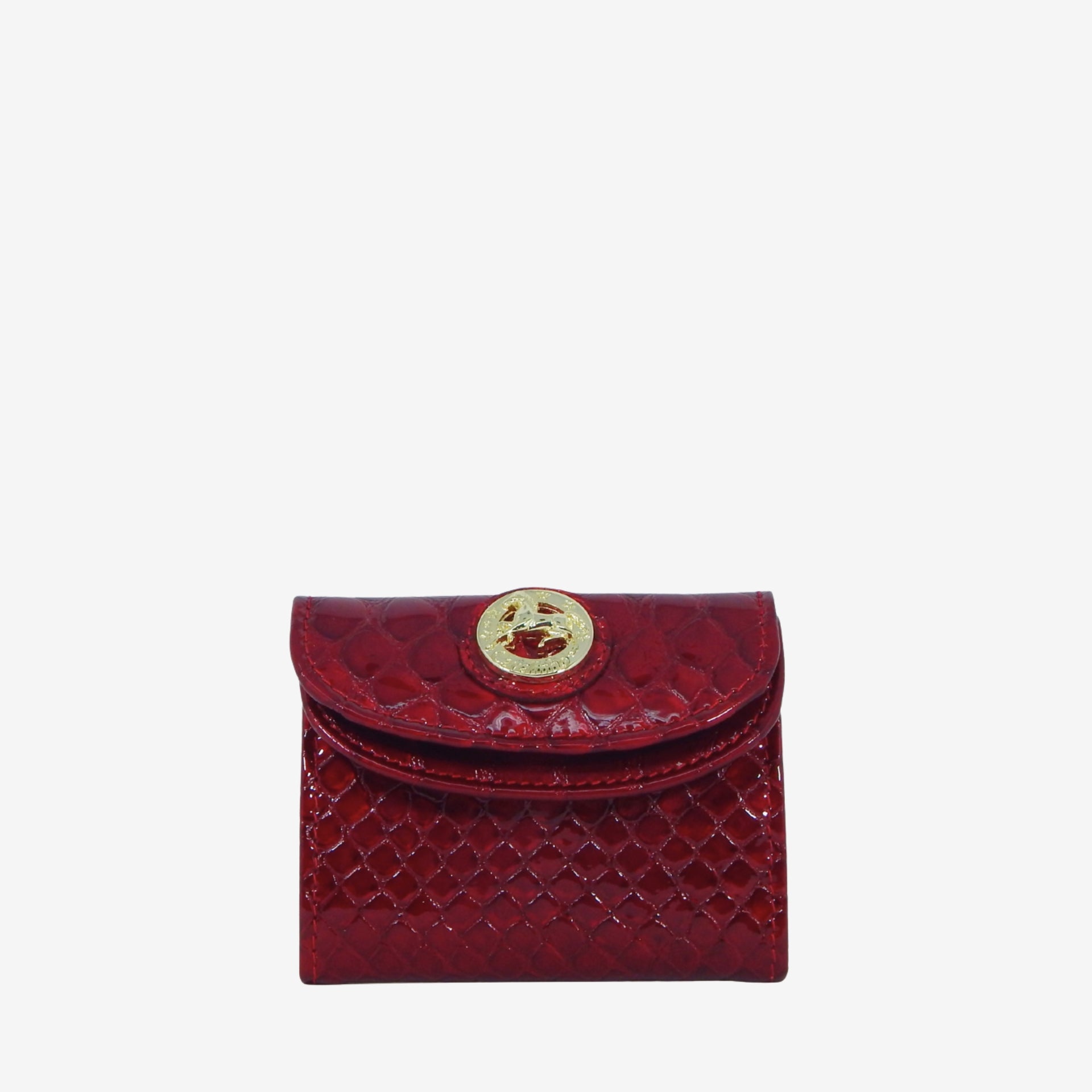 Cavalinho Gallop Compact Red Patent Leather Wallet SKU 28170574.04 #color_red