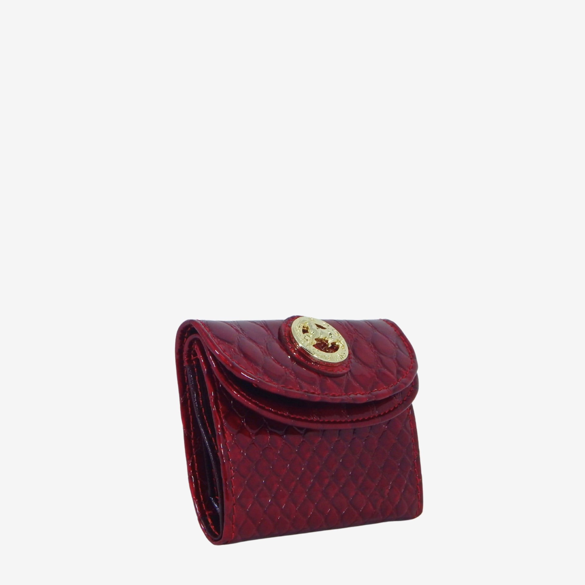 Cavalinho Gallop Compact Red Patent Leather Wallet SKU 28170574.04 #color_red
