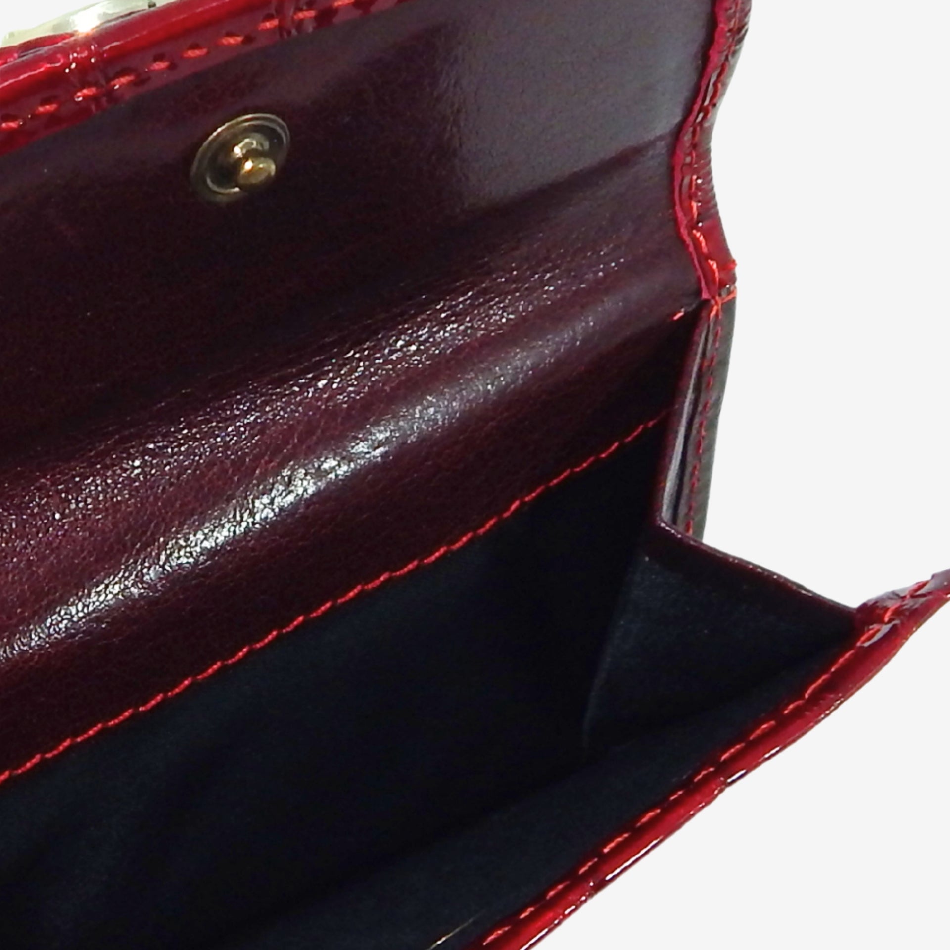 Cavalinho Gallop Compact Red Patent Leather Wallet SKU 28170574.04 #color_red