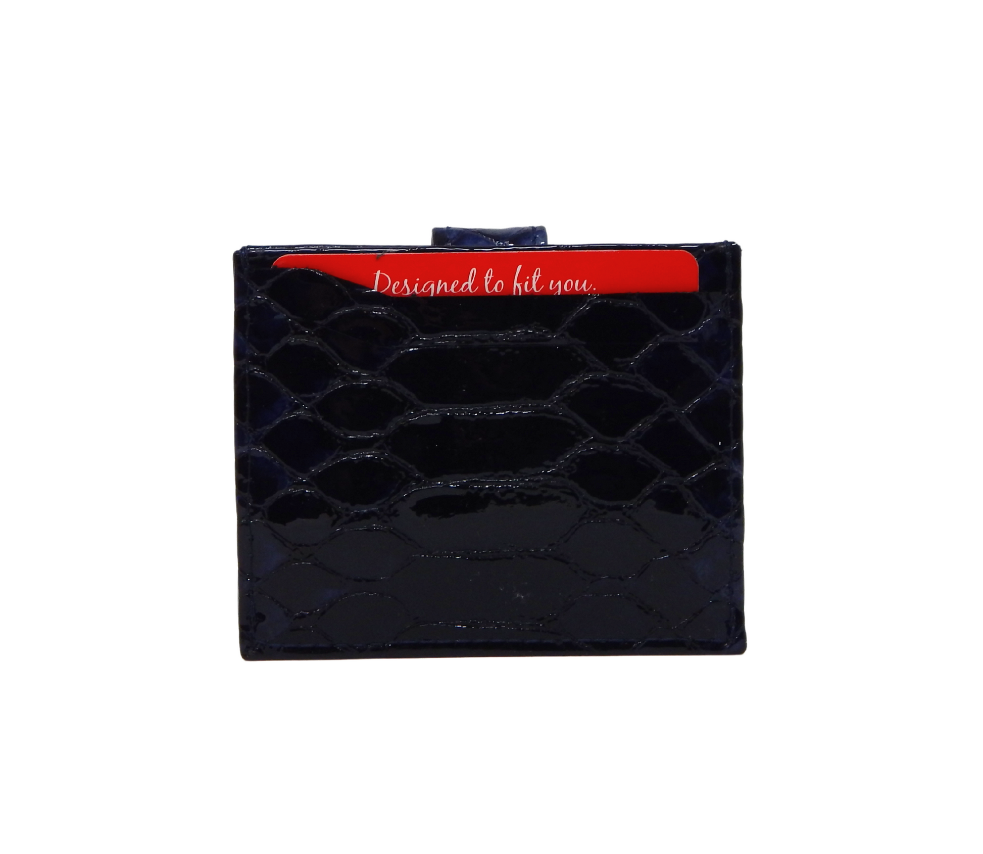 #color_ Navy | Cavalinho Gallop Patent Leather Card Holder Wallet - Navy - 28170576.03_3