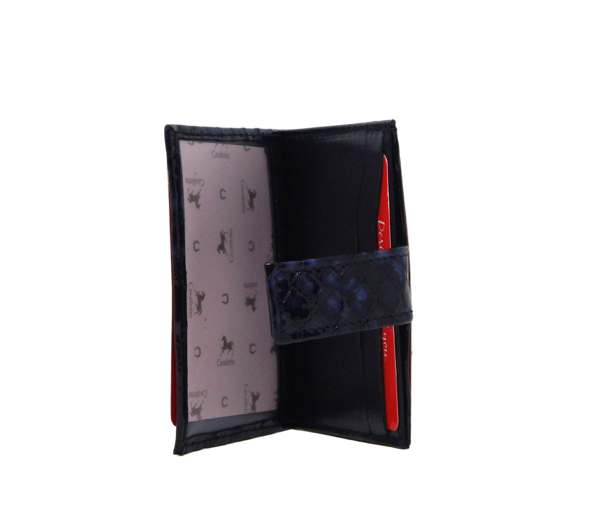 Cavalinho Gallop Patent Leather Card Holder Wallet - Navy - 28170576.03_5
