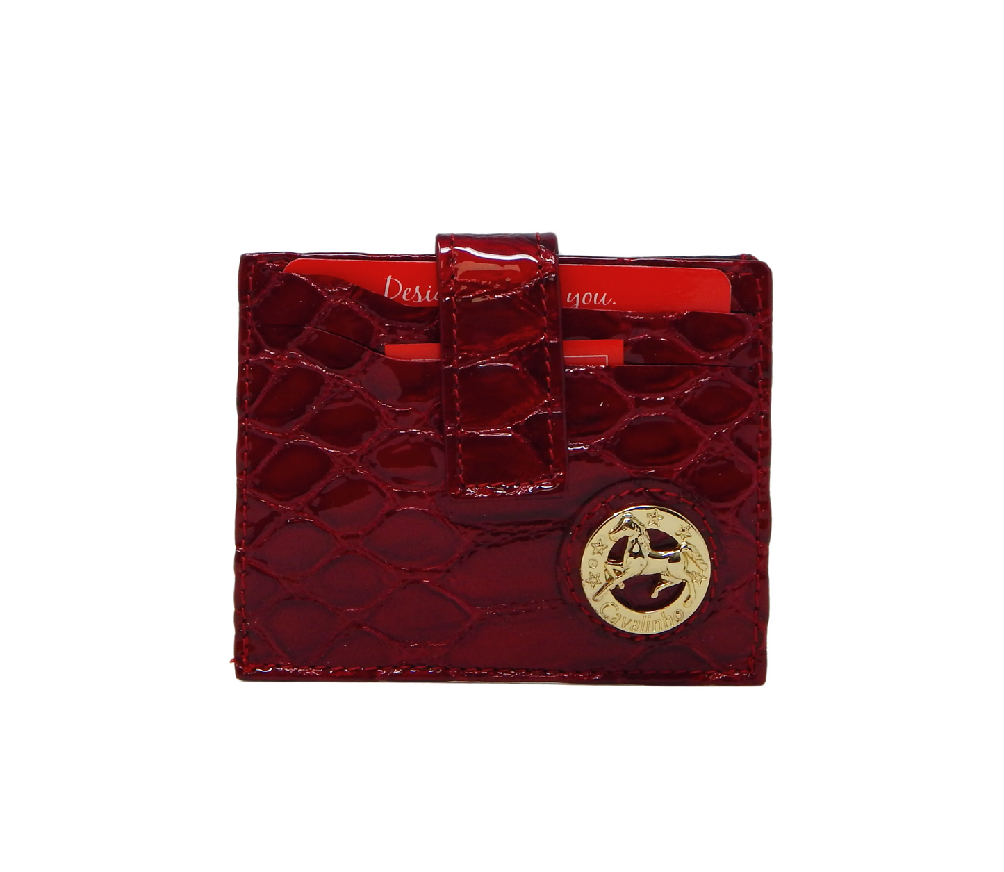 #color_ Red | Cavalinho Gallop Patent Leather Card Holder Wallet - Red - 28170576.04_1