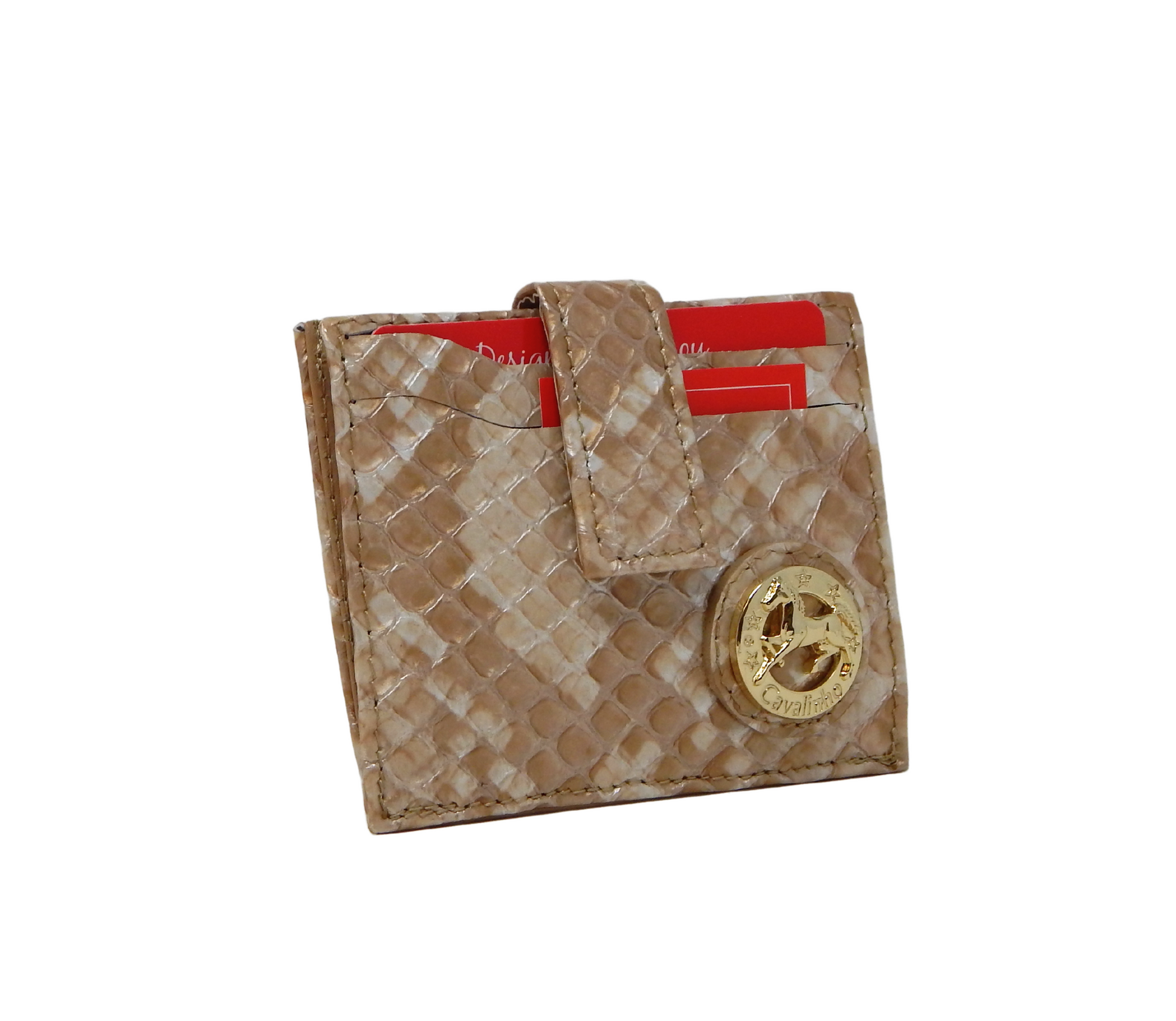 #color_ Beige | Cavalinho Gallop Patent Leather Card Holder Wallet - Beige - 28170576.05_2