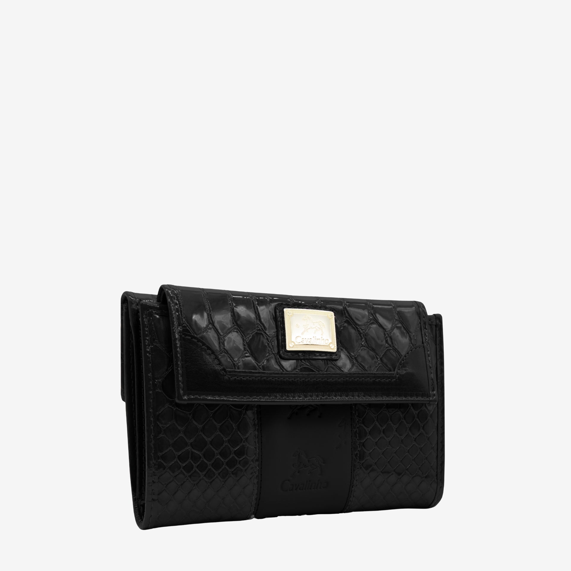 Cavalinho Honor Black Leather Trifold Wallet for Women SKU 28190205.01 #color_Black