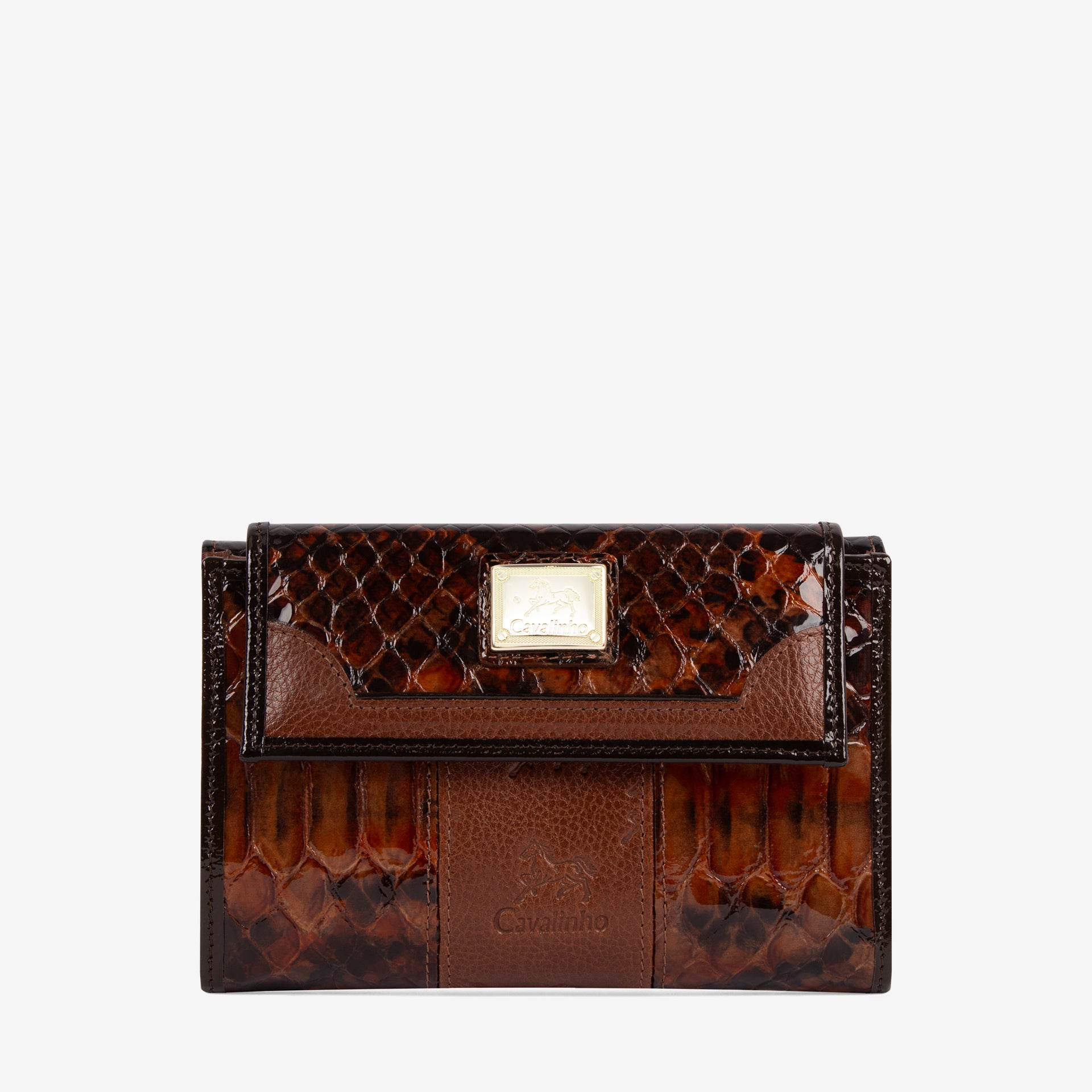 Cavalinho Honor Brown Leather Trifold Wallet for Women SKU 28190205.13 #color_saddlebrown