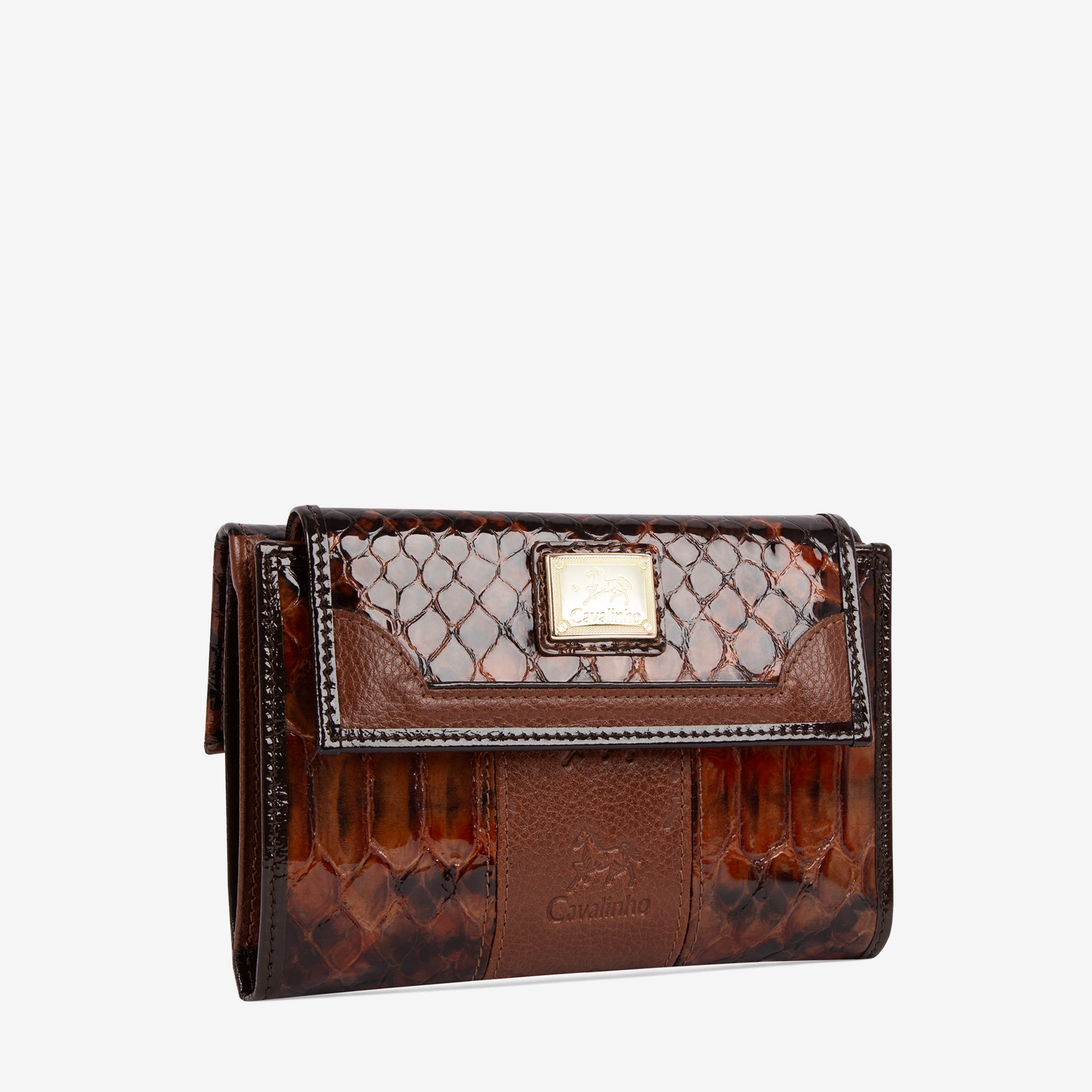Cavalinho Honor Brown Leather Trifold Wallet for Women SKU 28190205.13 #color_saddlebrown