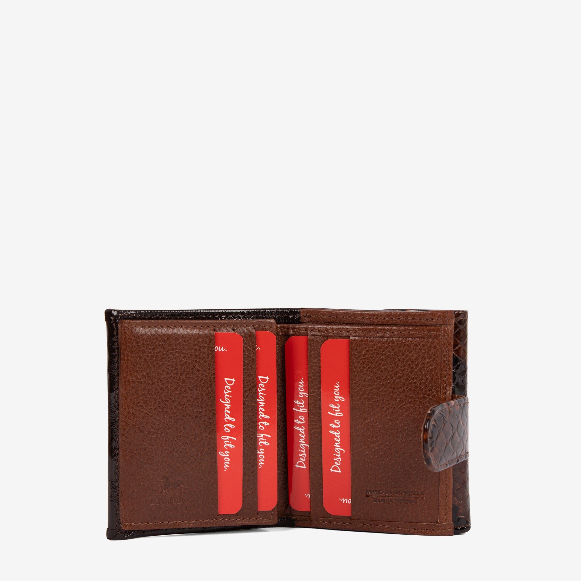 Cavalinho Honor Brown Leather Mini Leather Wallet 28190530.13 #color_SaddleBrown