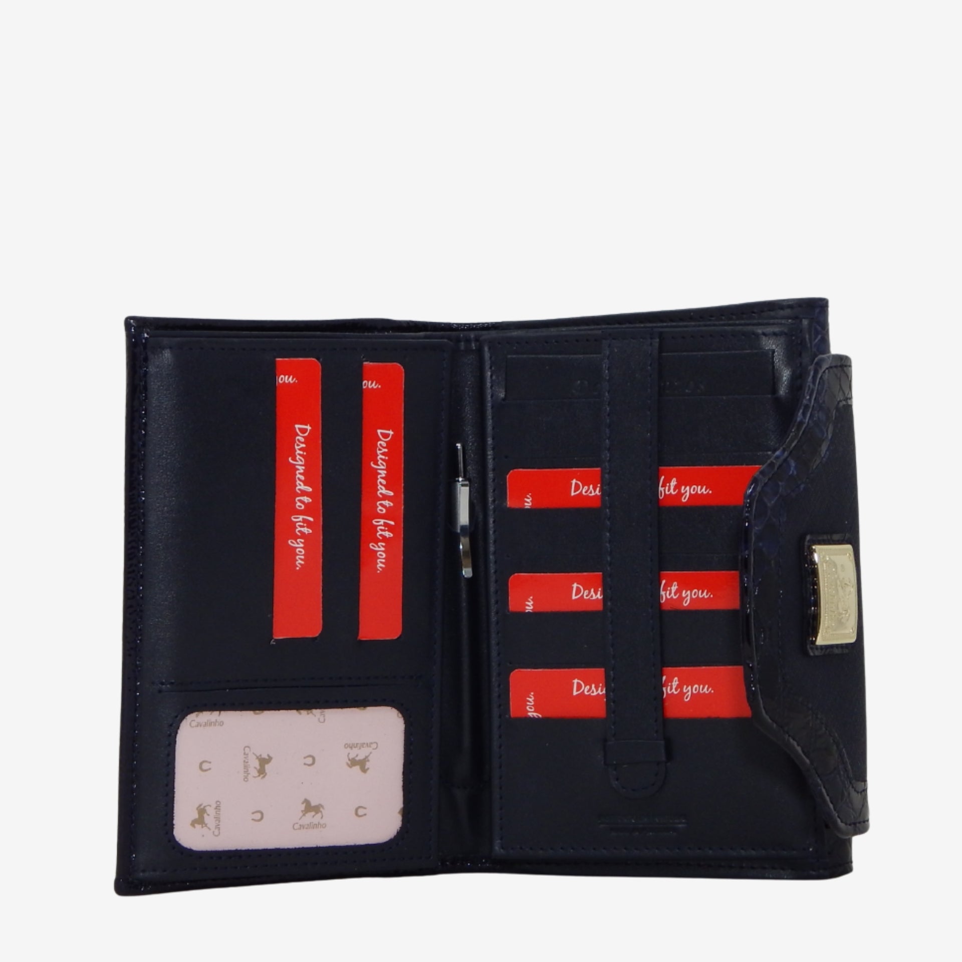 Cavalinho Grace Navy Beige Wallet for Women SKU 28250205.22 #color_Navy / Beige