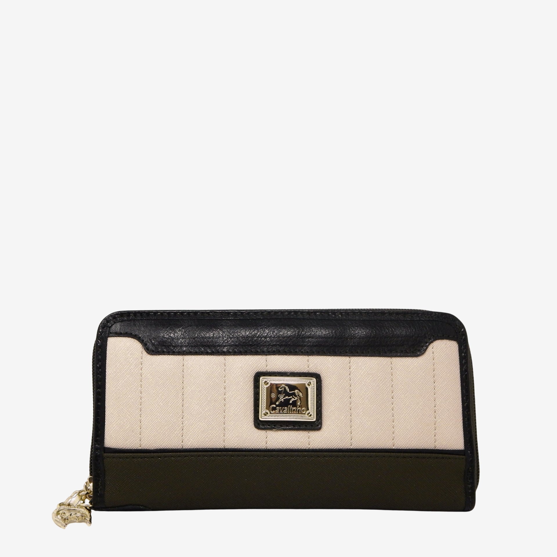 Cavalinho Grace Wristlet Wallet SKU 28250212.09 #color_DarkOliveGreen / Beige