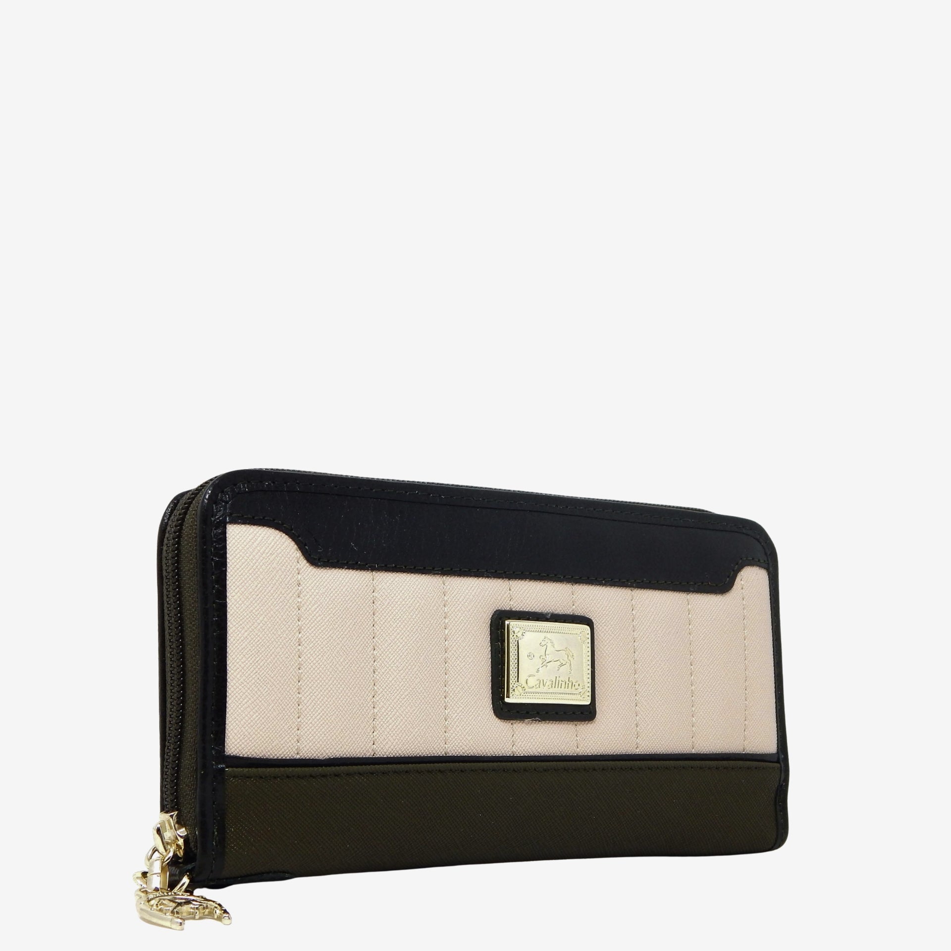 Cavalinho Grace Wristlet Wallet SKU 28250212.09 #color_DarkOliveGreen / Beige