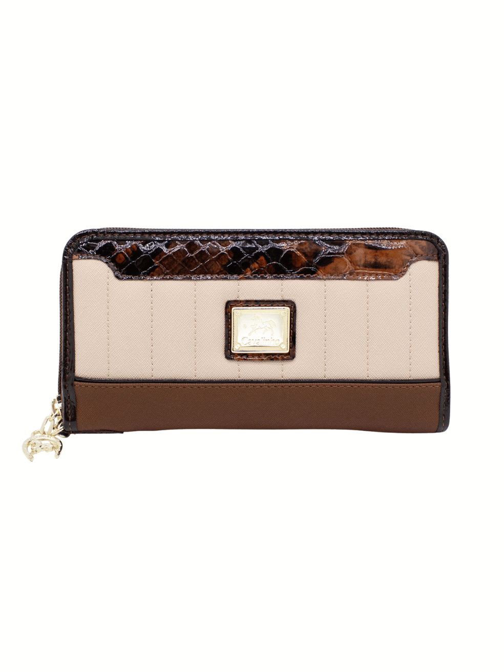 Cavalinho Grace Wristlet Wallet SKU 28250212.34 #color_SaddleBrown / Beige