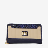 Cavalinho Grace Wristlet Wallet SKU 28250213.22 #color_Navy / Beige