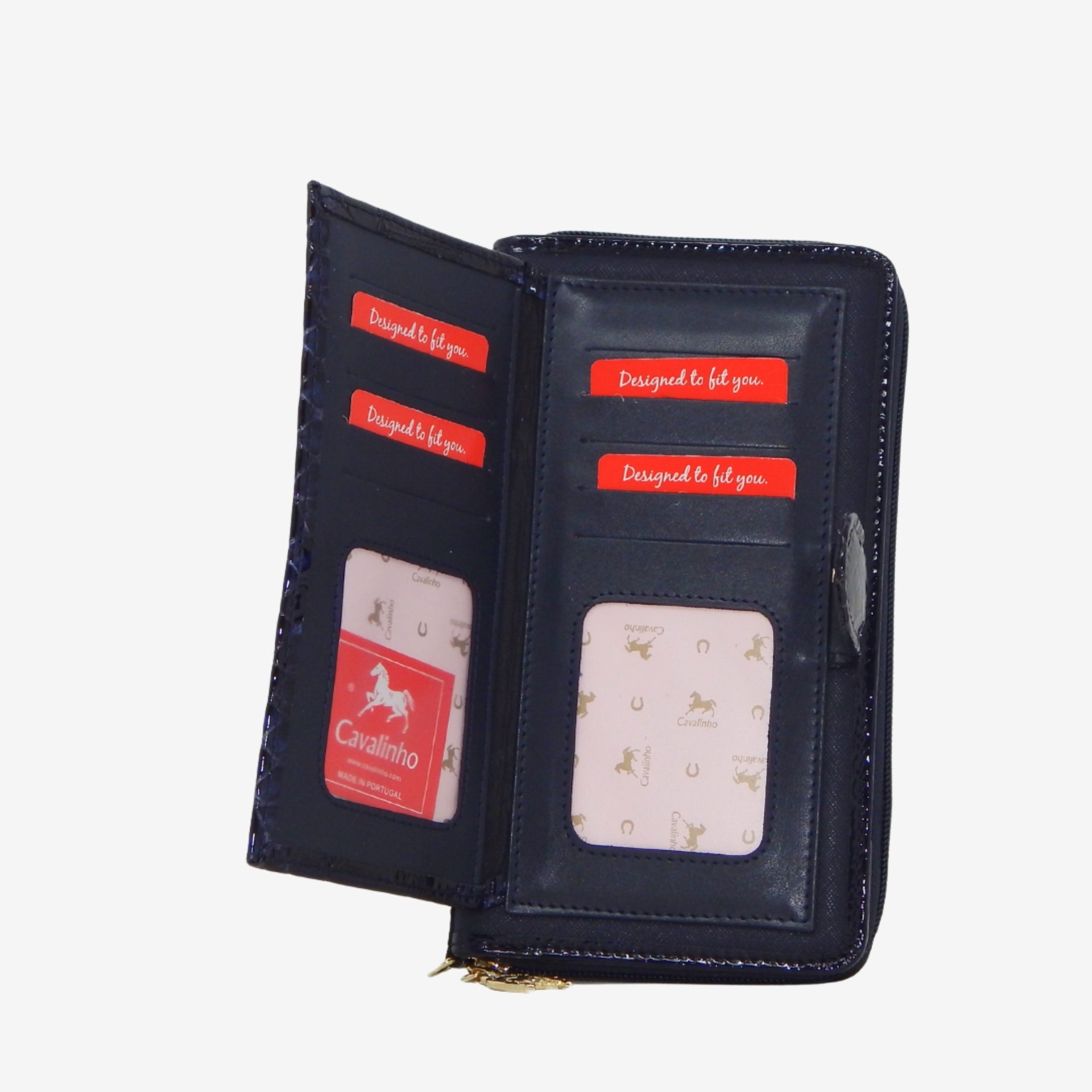 Cavalinho Grace Wristlet Wallet SKU 28250213.22 #color_Navy / Beige