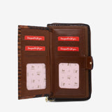 Cavalinho Grace Wristlet Wallet SKU 28250213.34 #color_Saddlebrown / Beige