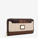 Cavalinho Grace Wristlet Wallet SKU 28250213.34 #color_Saddlebrown / Beige