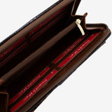 Cavalinho Grace Wristlet Wallet SKU 28250213.34 #color_Saddlebrown / Beige