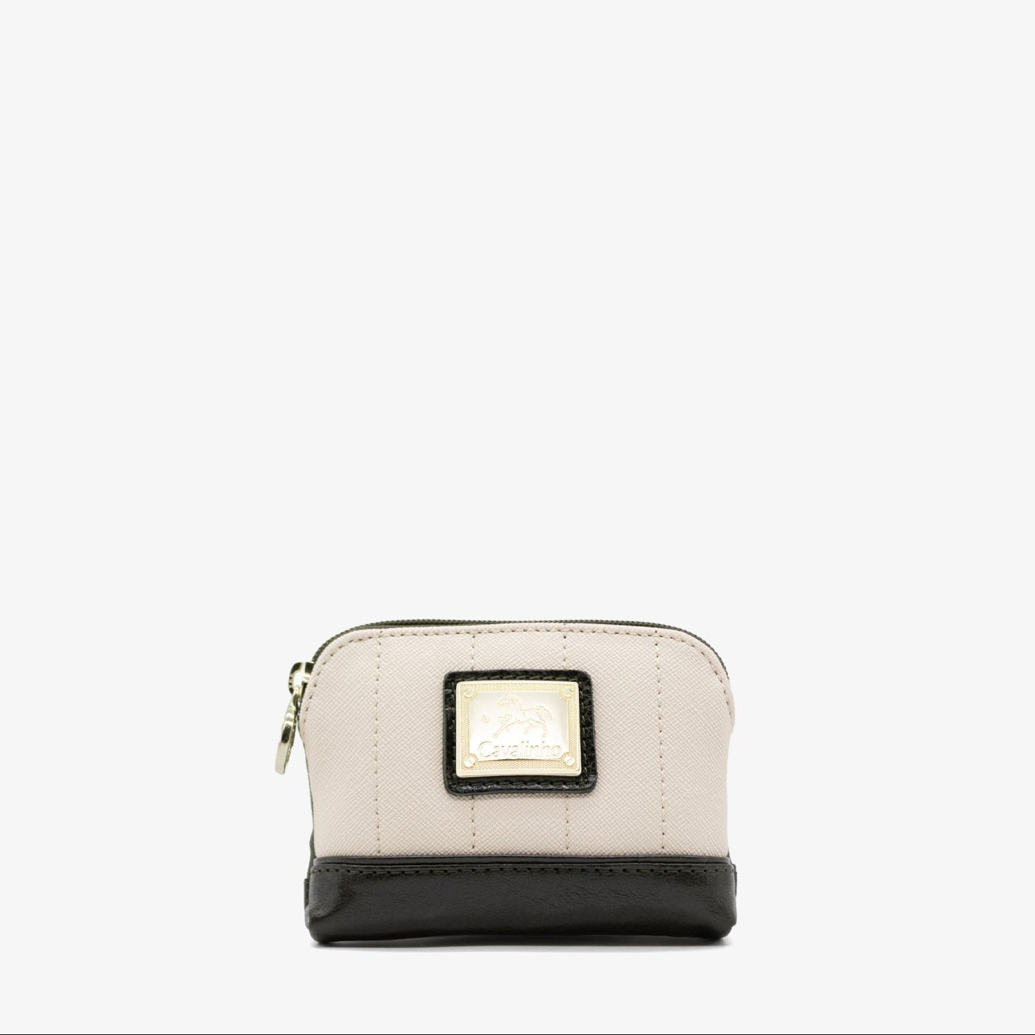 Cavalinho Grace Coin Purse with Key Ring SKU 28250250.09 #color_DarkOliveGreen / Beige