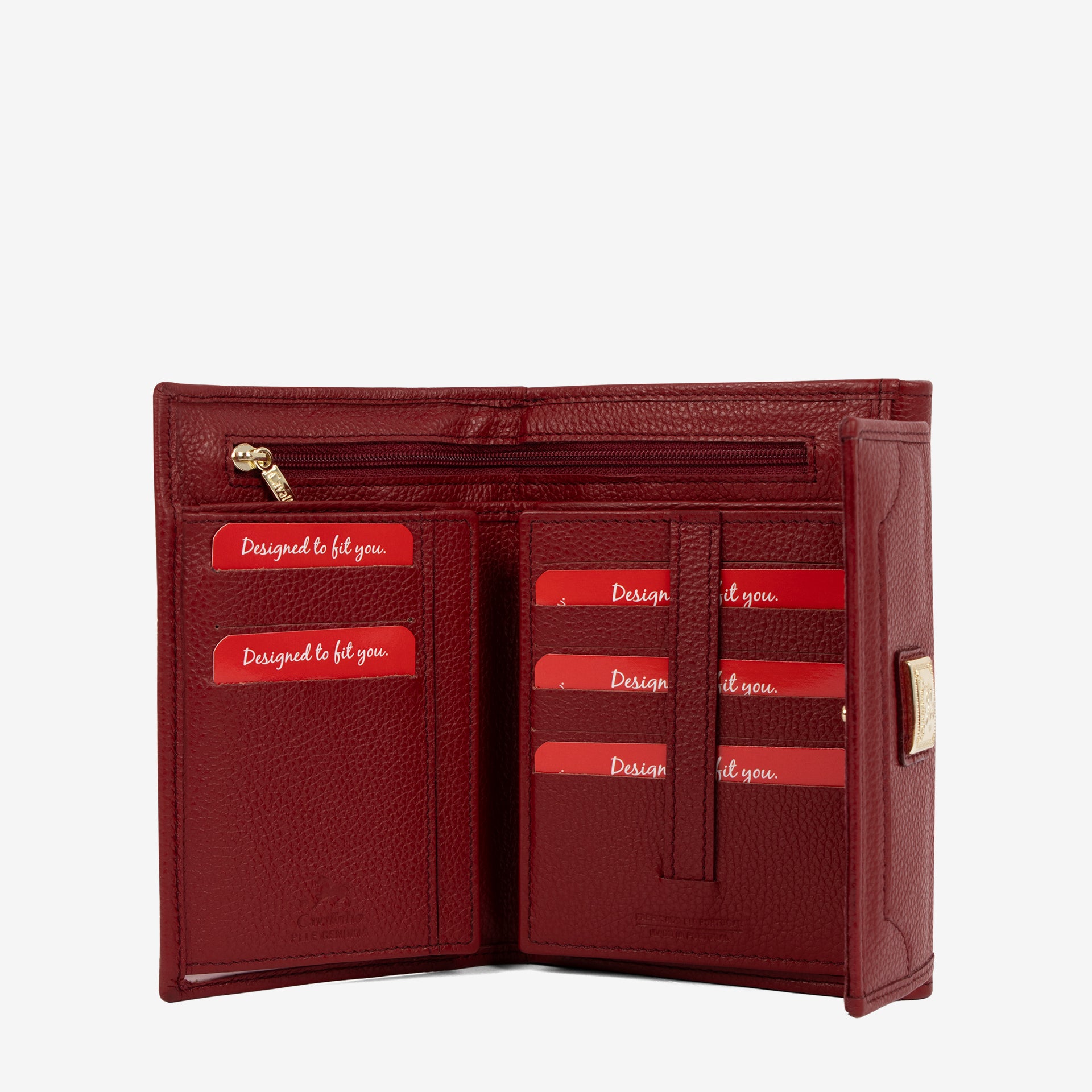 Cavalinho Muse Burgundy Leather Wallet for Women SKU 28300202.15 #color_burgundy