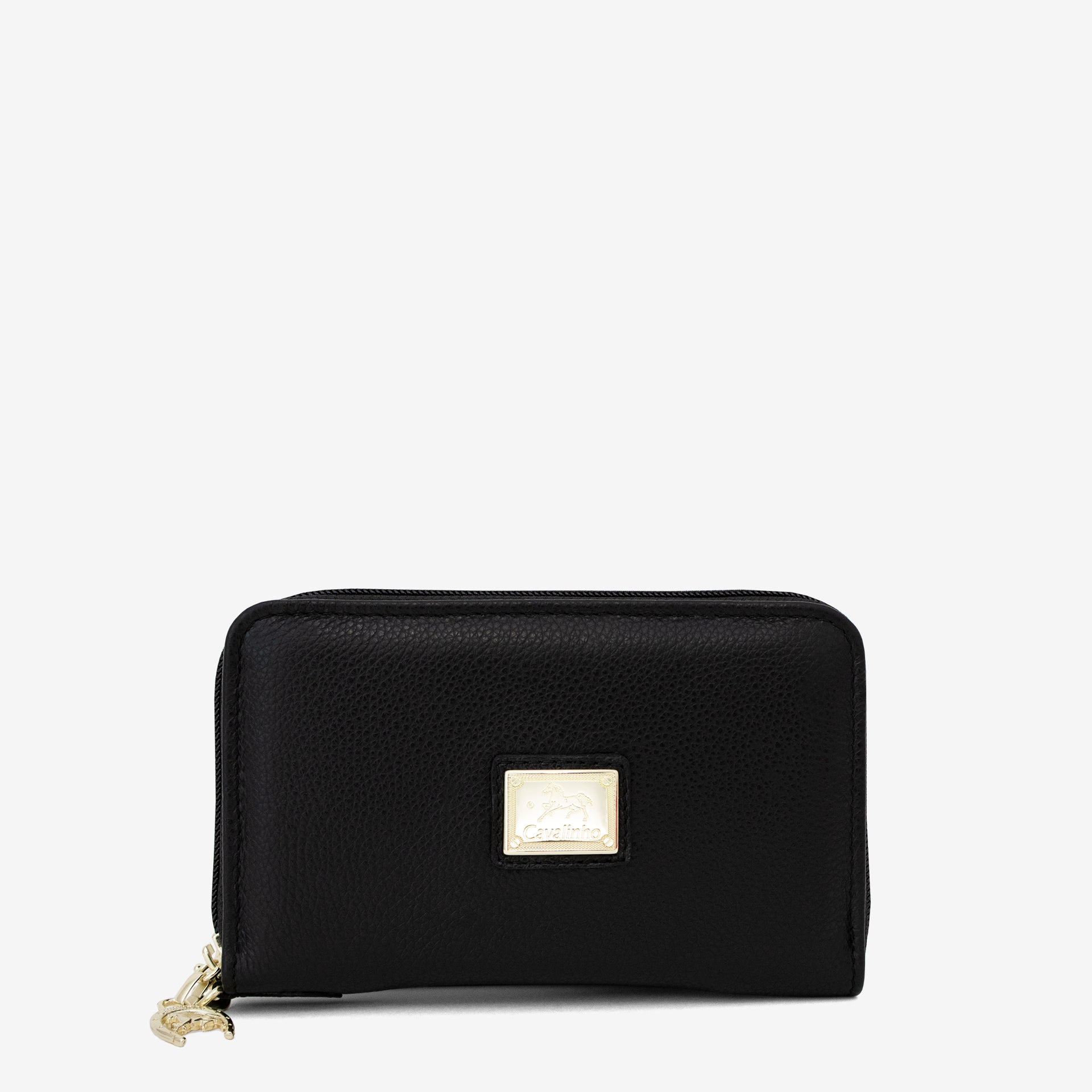 Cavalinho Muse Black Leather Small Wristlet Wallet SKU 28300220.01 #color_black