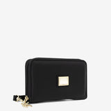 Cavalinho Muse Black Leather Small Wristlet Wallet SKU 28300220.01 #color_black