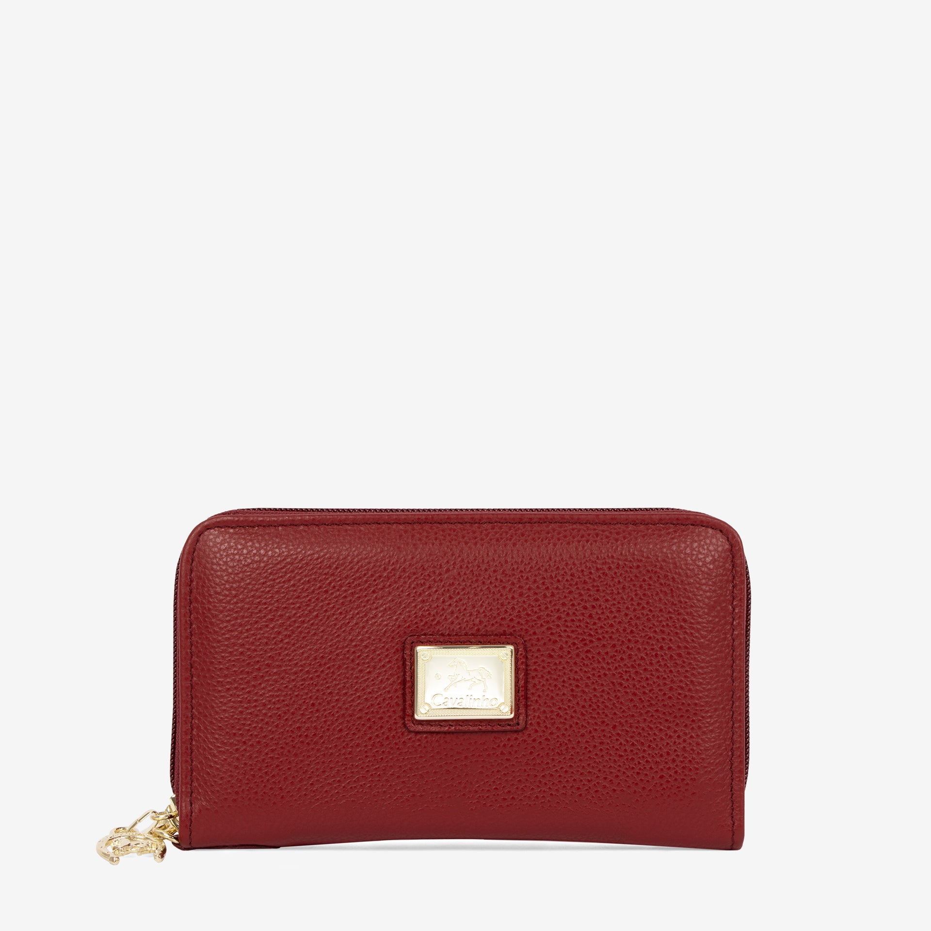 Cavalinho Muse Burgundy Leather Small Wristlet Wallet SKU 28300220.15 #color_burgundy