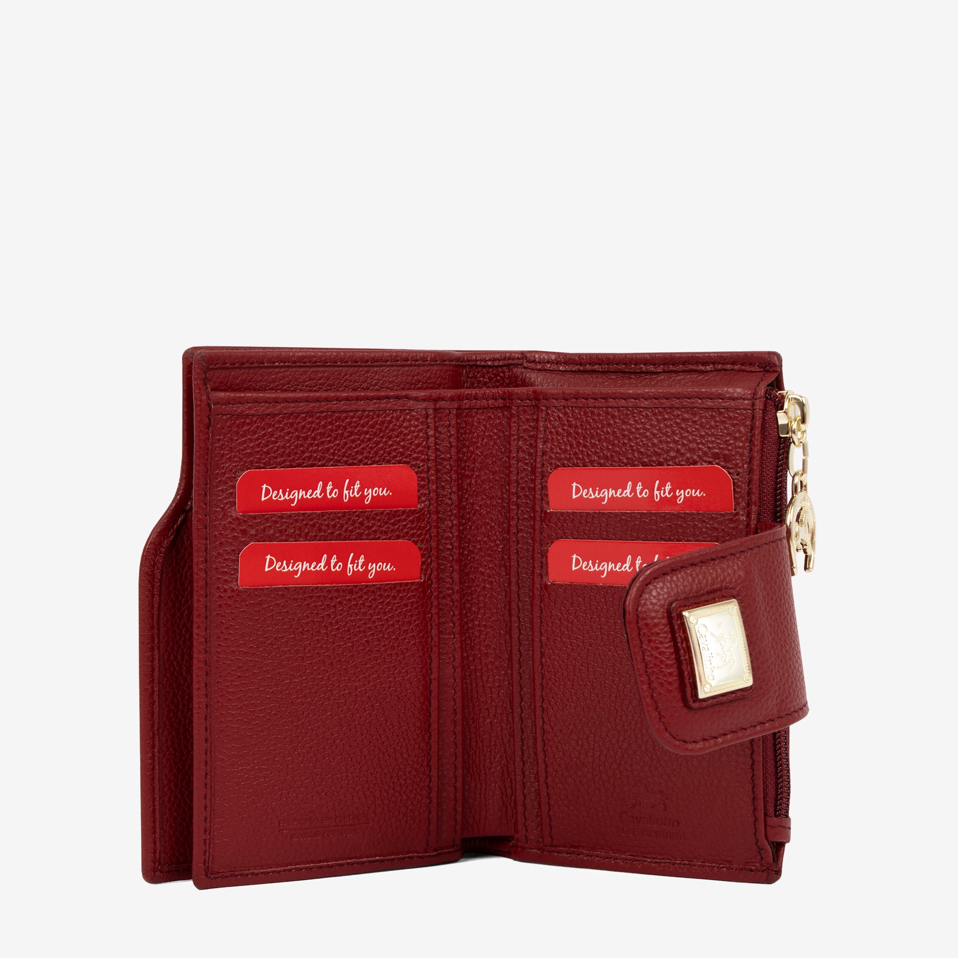 Cavalinho Muse Burgundy Leather Wallet for Women SKU 28300232.15 #color_Burgundy