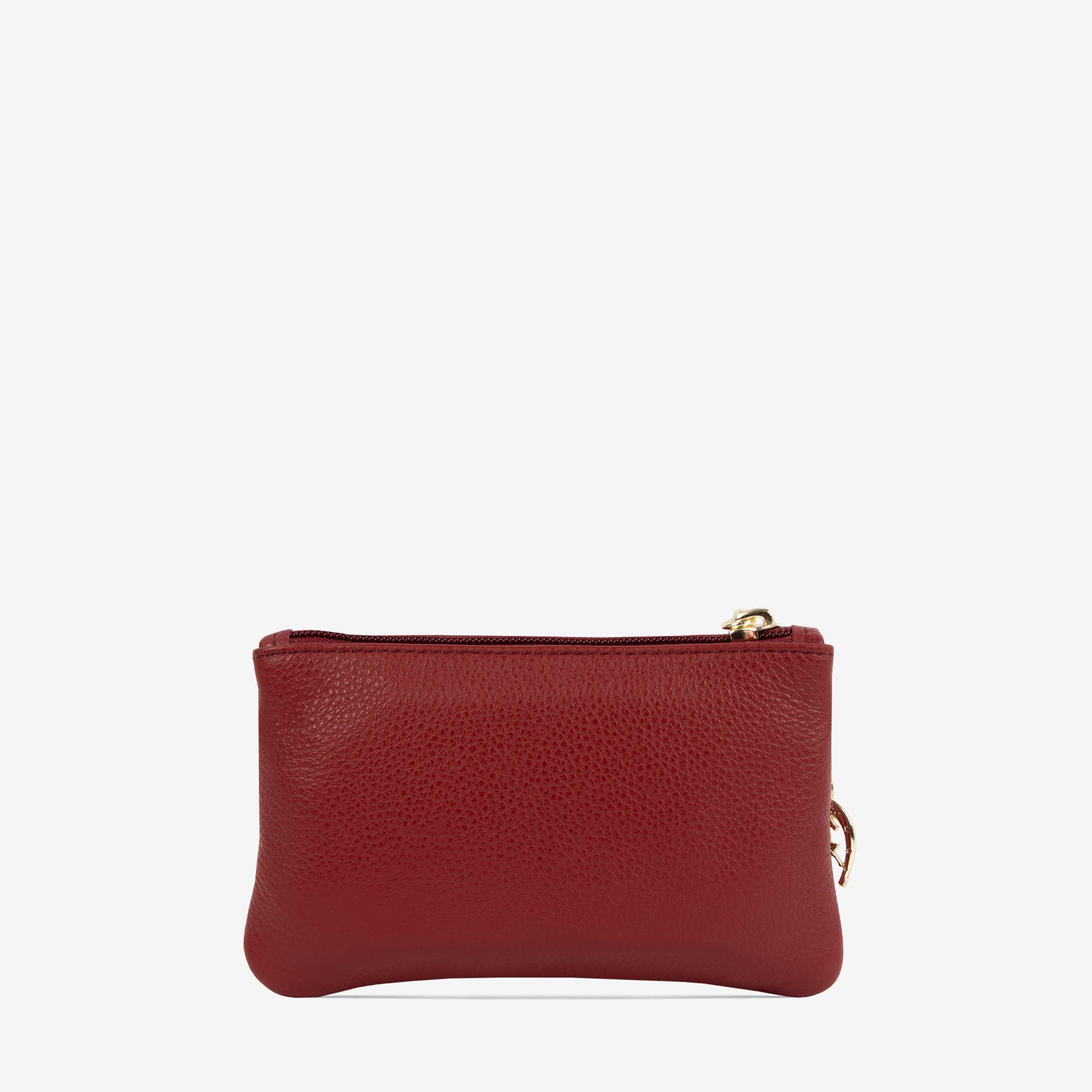 Cavalinho Muse Burgundy Leather Small Makeup Bag SKU 28300254.15 #color_burgundy