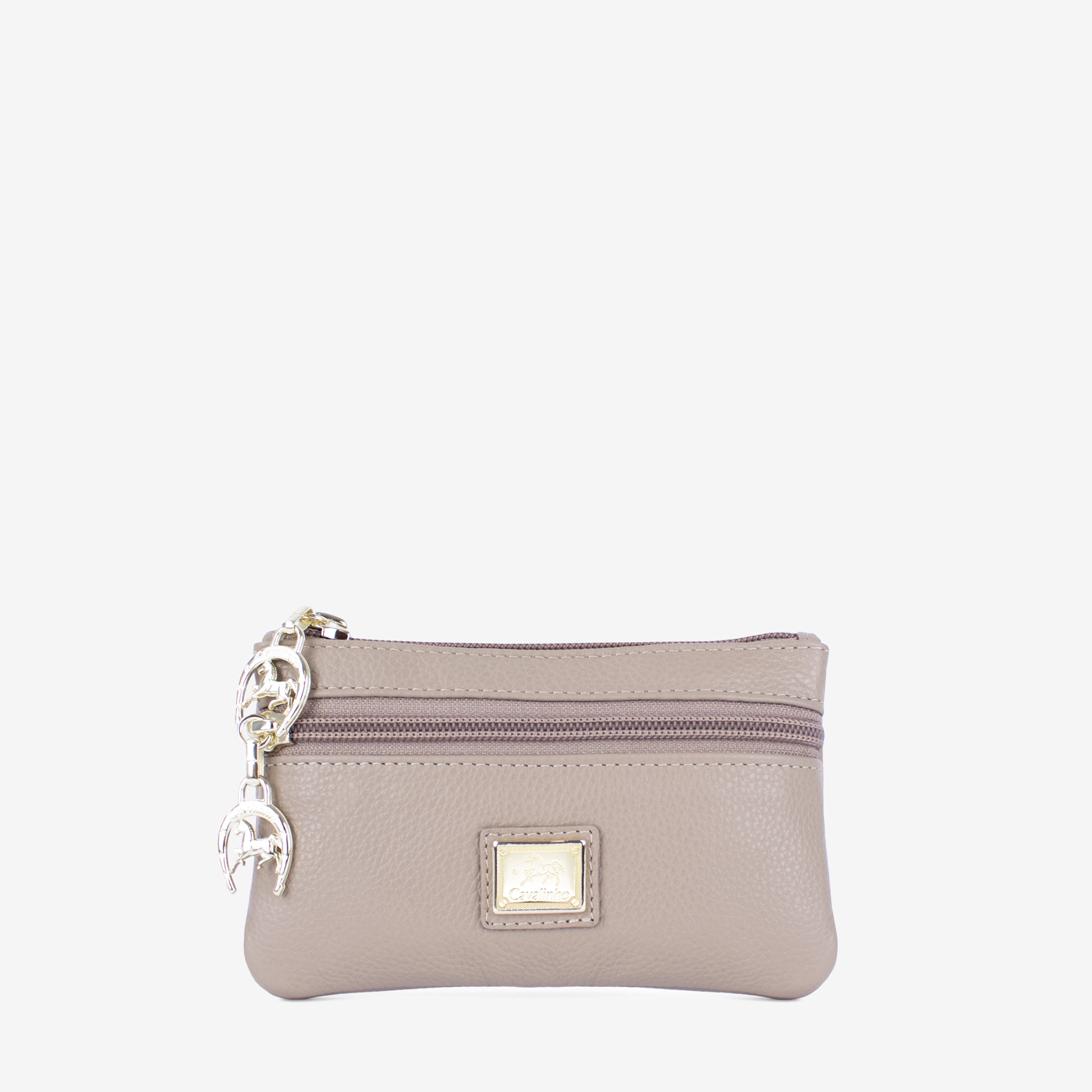 Cavalinho Muse Beige Leather Small Makeup Bag SKU 28300254.31 #color_lightsand