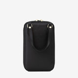 Cavalinho Muse Soft Pebbled Black Leather Phone Purse Crossbody Bag SKU 28300278.01 #color_black